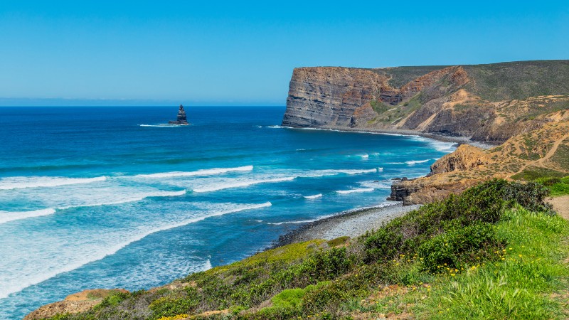 kysten, sj� og gr�nt 