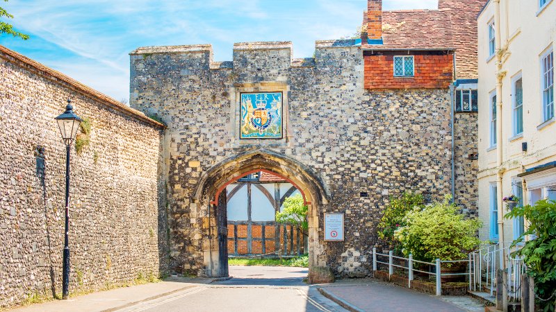 Gammel mur i Winchester