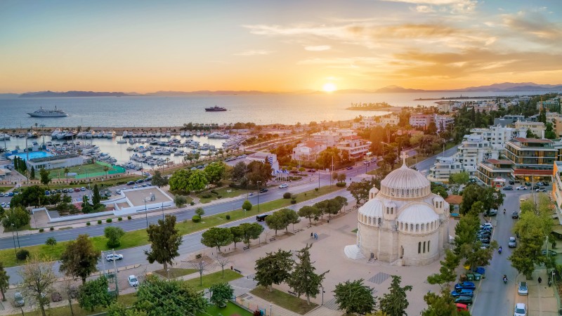 Glyfada i solnedgang