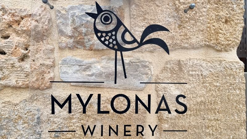 Mylonas ving�rd-skilt