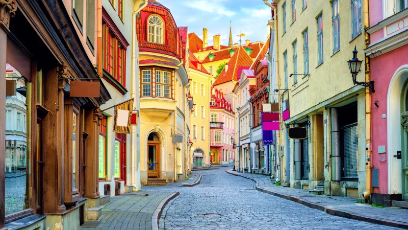 Hyggelig gate i gamlebyen