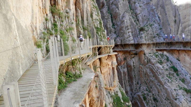 El Caminito del Rey fjell, stier og vandring