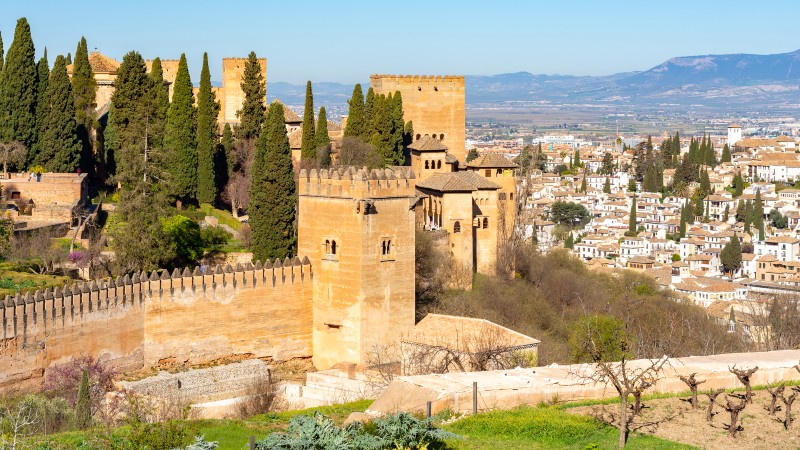 Alhambra i Granada festningsbygg