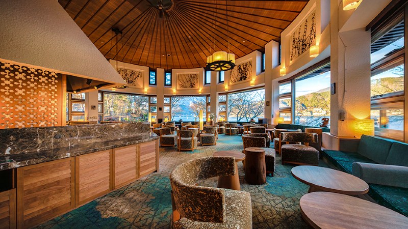 Lounge p� Fuji Lake Hotel